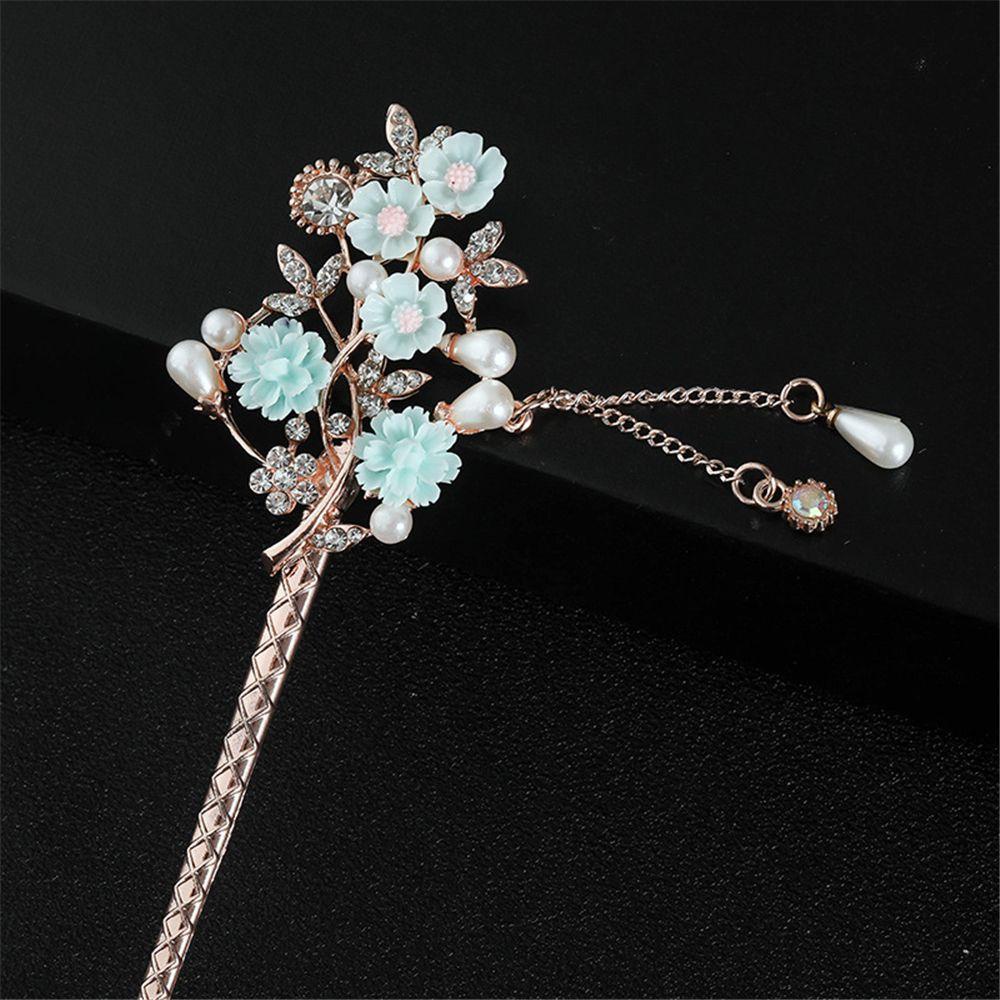 Lược Cài Tóc Đính Hoa Phong Cách Trung Hoa Cổ Điển