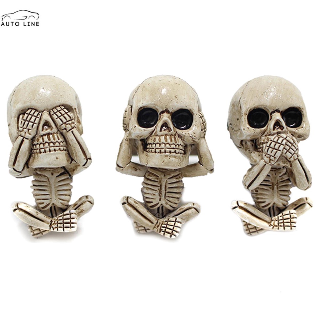 Set 3 Kẹp Khuếch Tán Nước Hoa Hình Đầu Lâu Gắn Điều Hòa Xe Hơi SHOPCYC6046