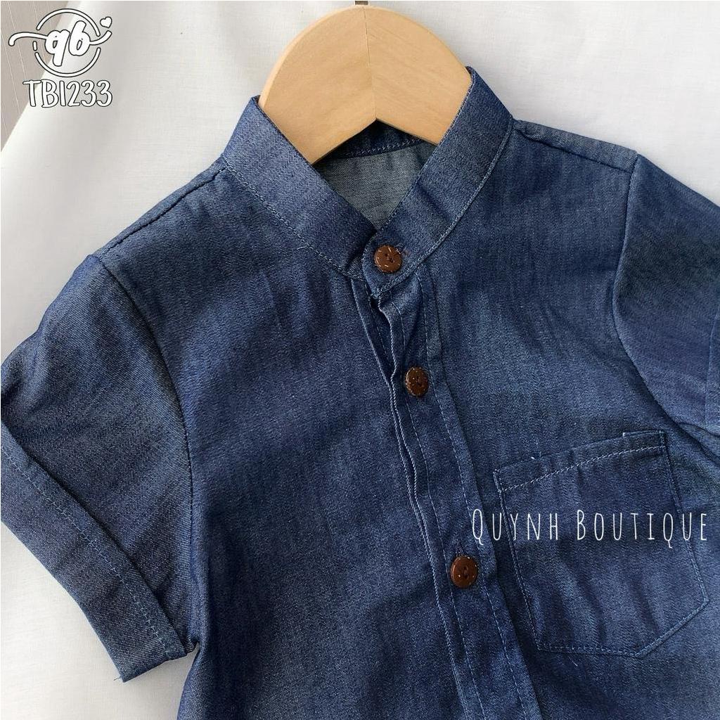 Quần áo trẻ em [ QUỲNH BOUTIQUE ] _SET BỘ RỜI BÉ TRAI JEAN CÔNG TỬ (5-35KG)