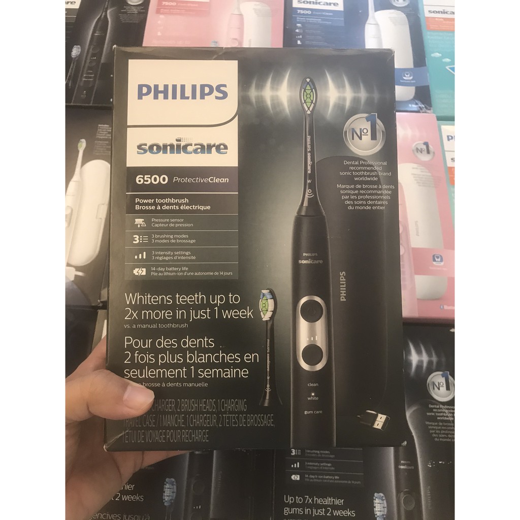 Bàn chải điện Philips Sonicare ProtectiveClean 6500 (hàng Mỹ)