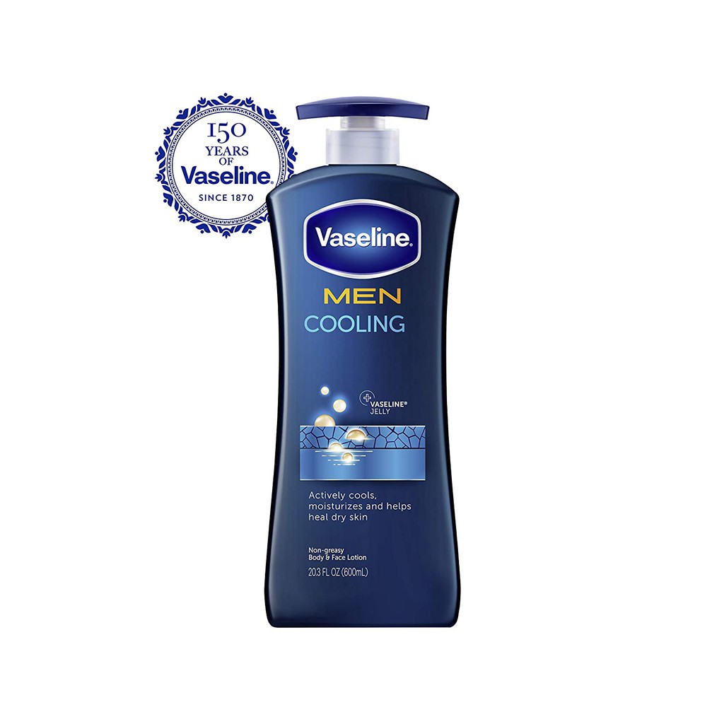 Kem dưỡng ẩm cho nam giới Vaseline Men Healing Moisture Body Lotion Cooling 600ml (Mỹ)