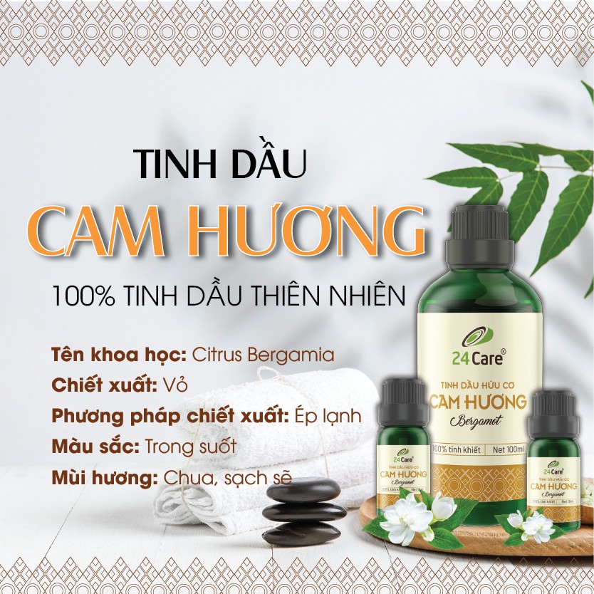 [MUA 1 TẶNG 1] Tinh dầu Cam Hương 24Care - ngừa nhiễm trùng, giảm căng thẳng thiên nhiên 10ml