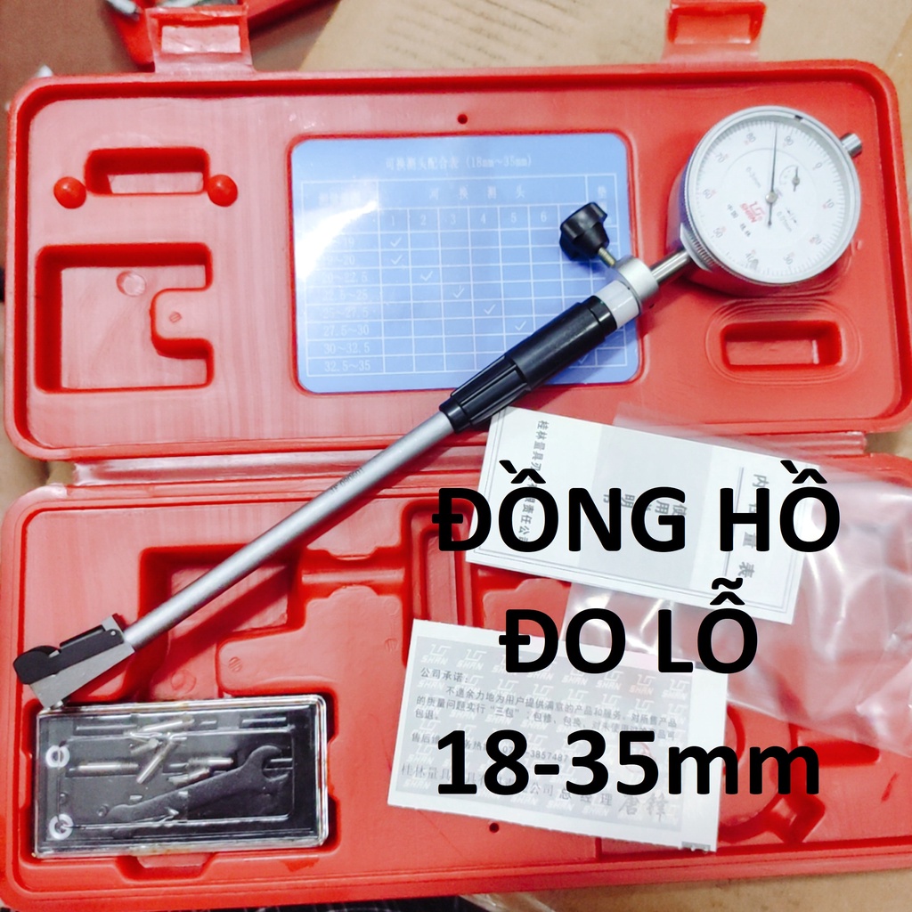 Đồng hồ đo lỗ 18-35mm. dụng cụ đo lỗ trong xi lanh, độ sai số 0.01mm