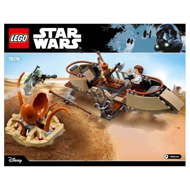 Lego Star Wars 75174 - Desert Skiff Escape - Bộ xếp hình Lego Tàu tẩu thoát sa mạc