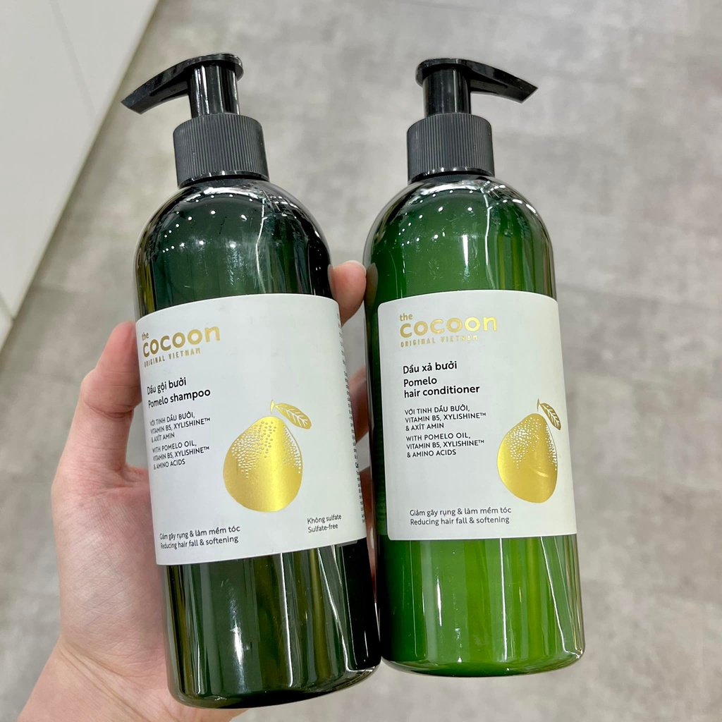 Bộ Dầu Gội Dầu Xả Bưởi Cocoon Pomelo Shampoo + Hair Conditioner (310ml/chai)
