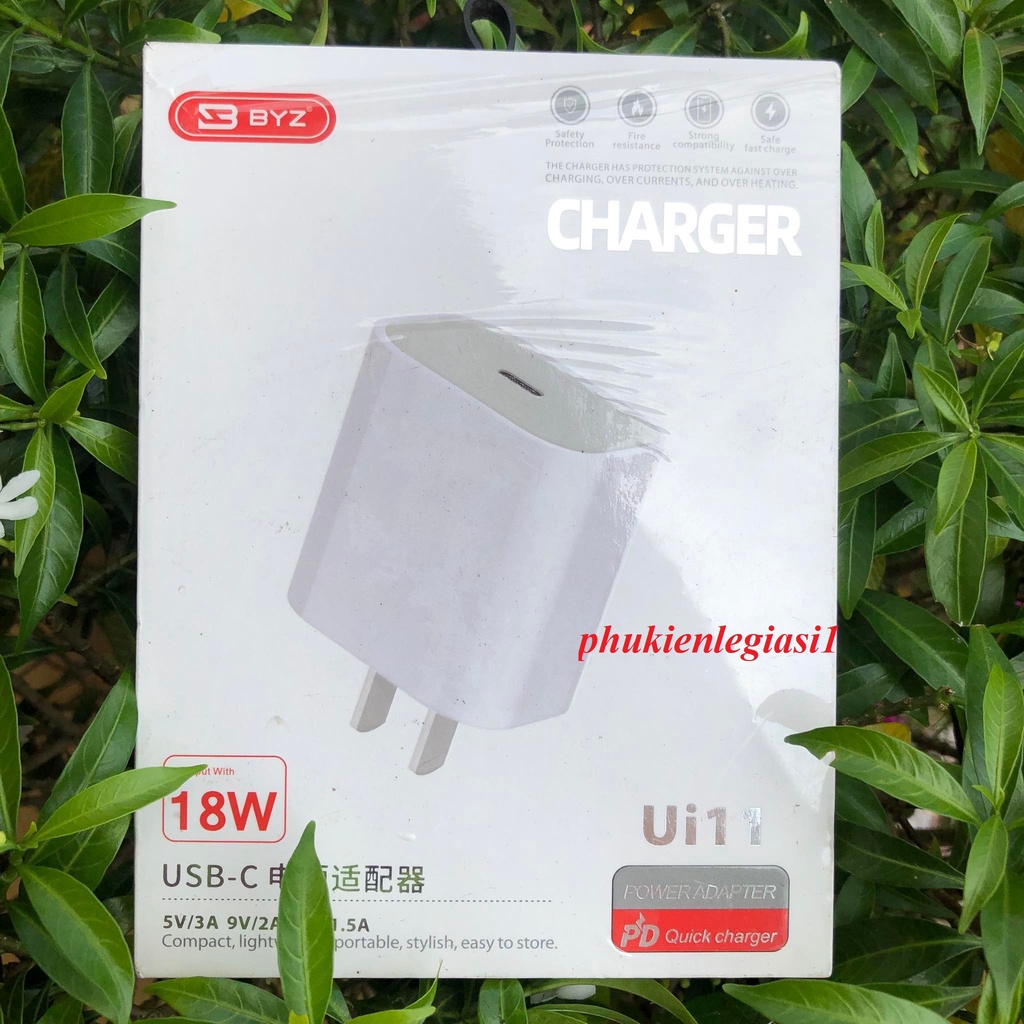 Cốc sạc nhanh 18W BYZ U11 đầu Type C
