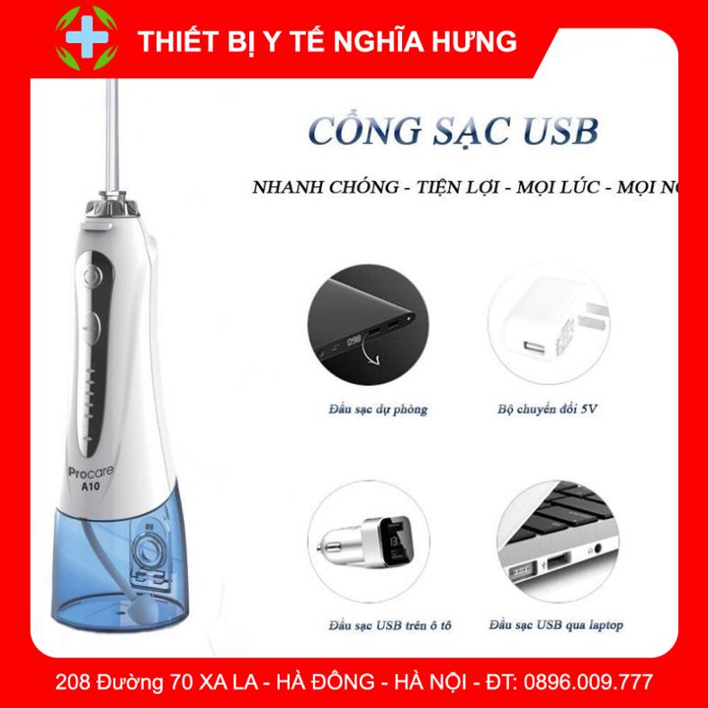 Máy Tăm Nước Chính Hãng Procare A10 (water flosser) - Thế Hệ Mới Cao Cấp - Chăm Sóc Răng Miệng Hiệu Qủa