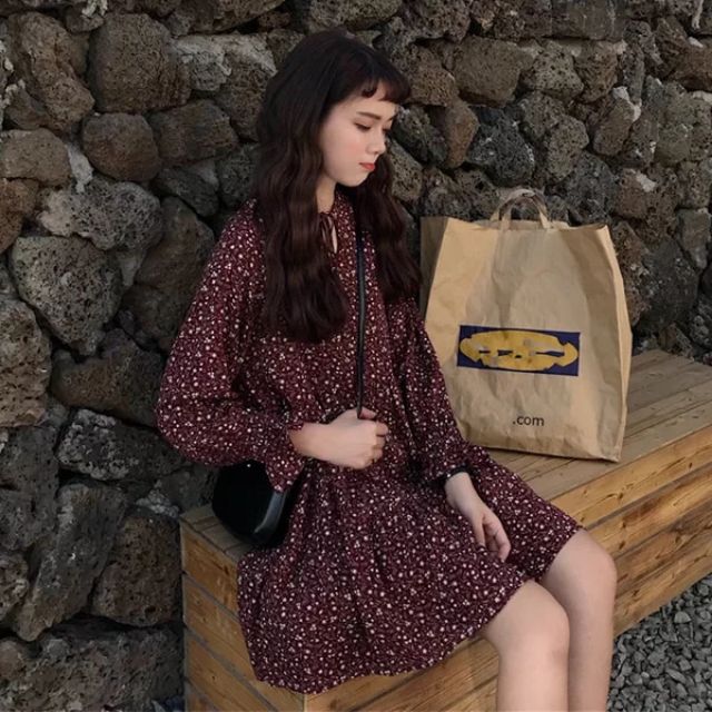 Váy voan họa tiết hoa