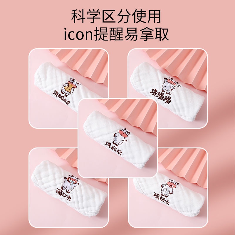 Yếm Ăn Cotton Hình Vuông Thêu Họa Tiết Xinh Xắn Dành Cho Bé | BigBuy360 - bigbuy360.vn