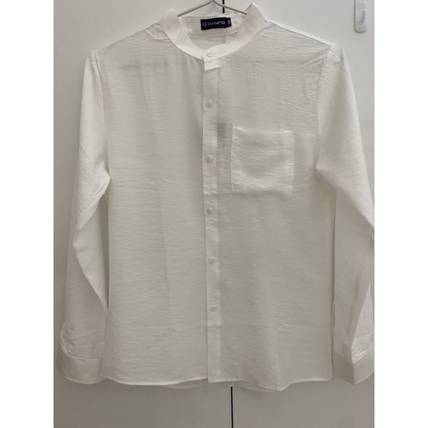 Áo sơ mi cổ tàu dài tay, sơ mi vải đũi xước thoáng mát, sơ mi nam túi ngực 3 màu ĐEN,TRẮNG,RÊU SMCT01 EL Nino