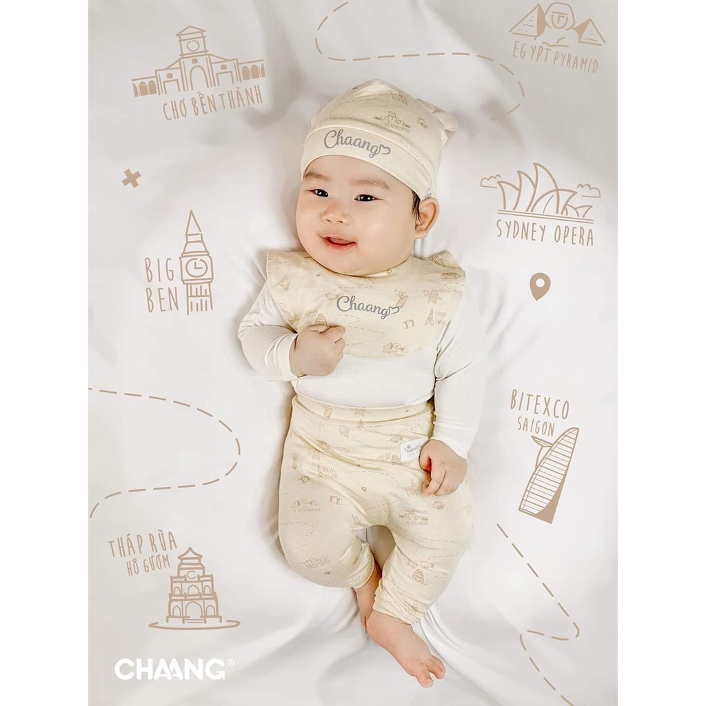 Chaang sét quần dài cotton jungle cho bé trai bé gái sơ sinh