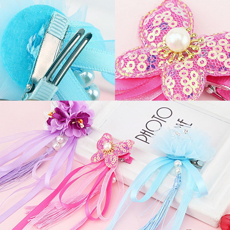 Kẹp Tóc Tua Rua Phong Cách Trung Hoa Đáng Yêu Cho Bé Gái