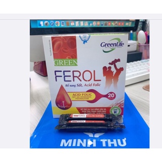 Bổ sung sắt, acid folic Ferol hộp 20 ống