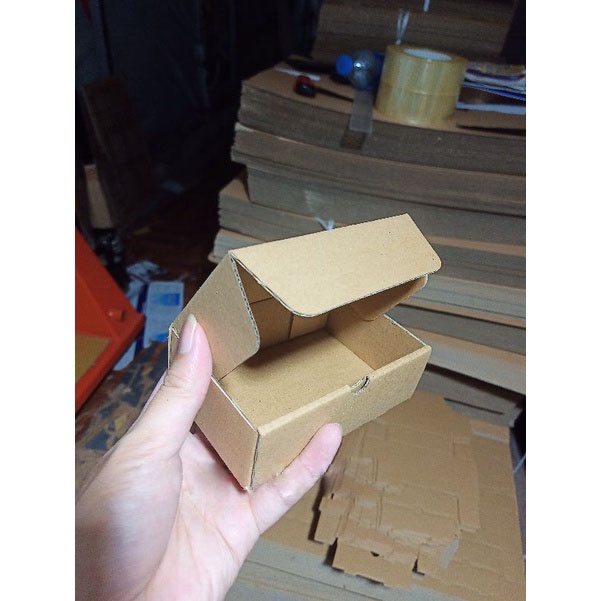 100 Hộp carton nắp gài pizza nhỏ kích thước 12x8x4cm đóng hàng Guem