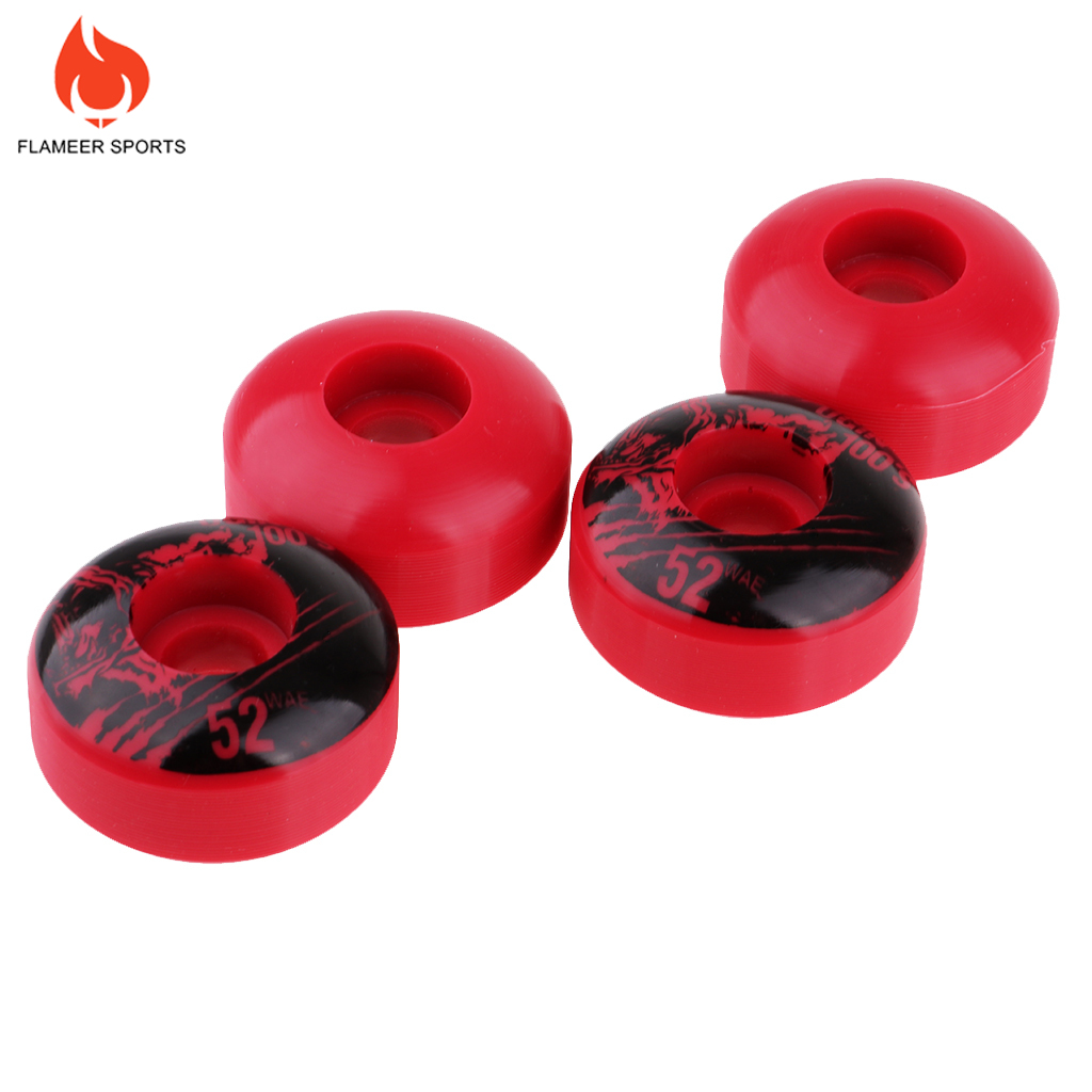 Flameer Sports 4pcs PU Skateboard Wheels Replacement 