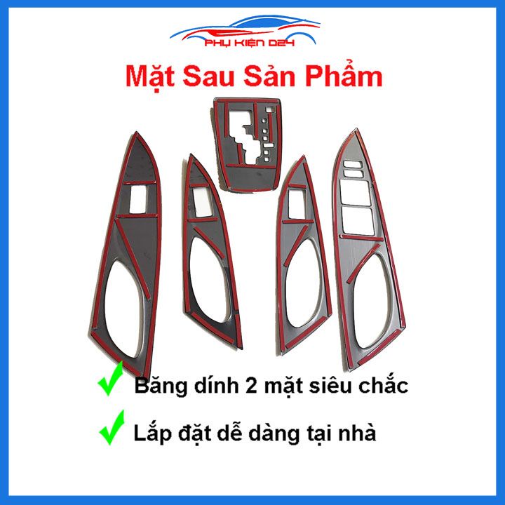 Ốp nội thất Vios 2014-2015-2016-2017-2018 vân Titan bảo vệ chống trầy xước và làm đẹp xe