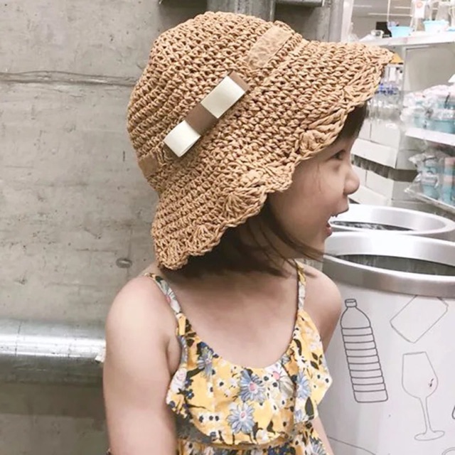Mũ cói cho bé 2-5 tuổi