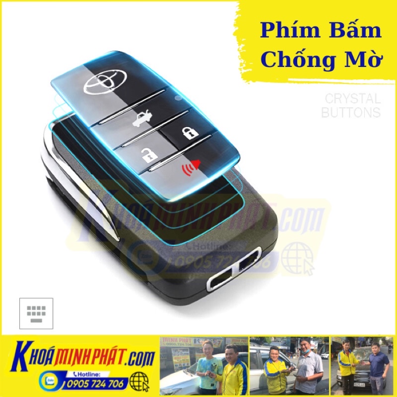 Vỏ Độ Chìa Khoá Gập xe Toyota Innova, Fortuner, Vios, Yaris, Camry, Hilux, Altis