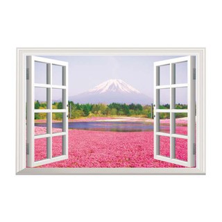 Miếng dán tường hình cửa sổ 3D
