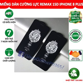MIẾNG DÁN CƯỜNG LỰC REMAX 15D IPHONE 8Plus - MÀU ĐEN