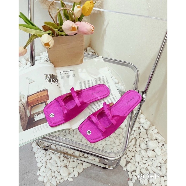 Dép Bệt 2 Nơ Lụa Siêu Xinh