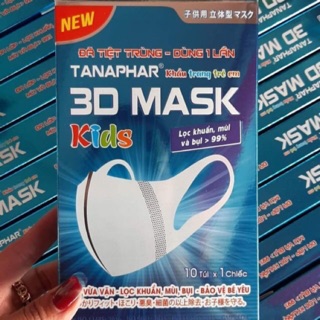 Khẩu trang 3d mask kid hộp 10c