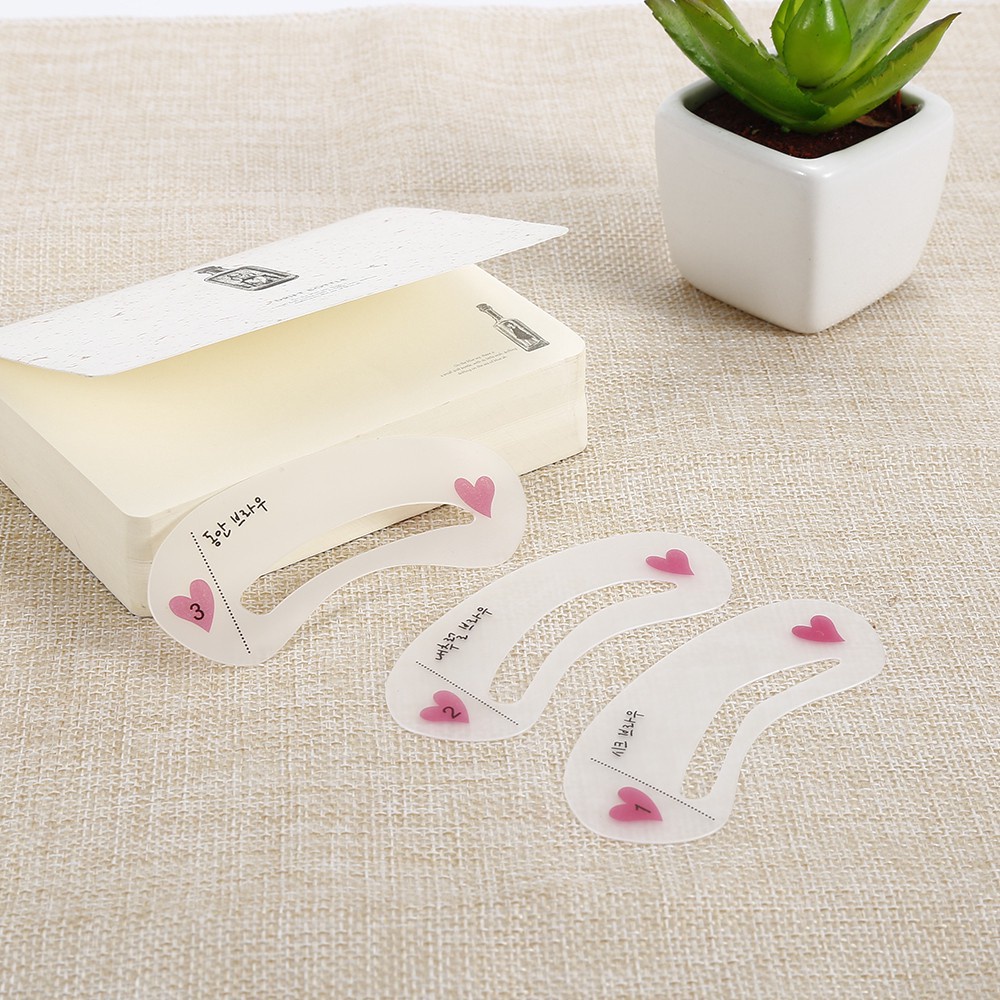 Bộ 3 khuôn kẻ lông mày BEAUTY GLAZED phong cách Hàn Quốc | BigBuy360 - bigbuy360.vn