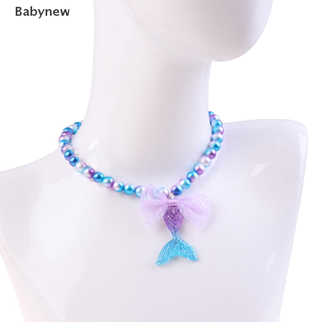 1 Set Vòng cổ Chuỗi Hạt Hình Đuôi Nàng Tiên Cá Cho Bé Gái