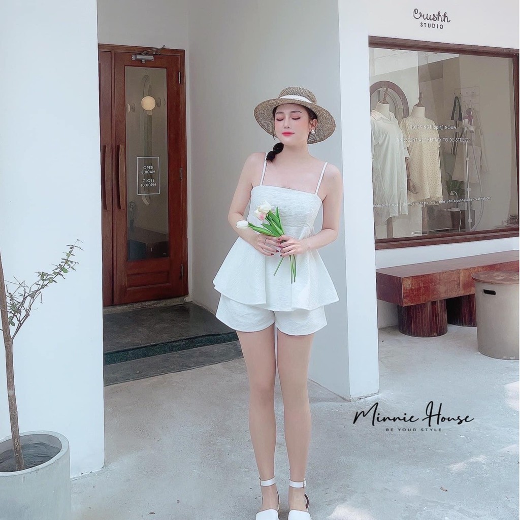 Set đồ nữ cá tính, set quần short áo dây đi chơi sang chảnh mùa hè đẹp 8A00164 | BigBuy360 - bigbuy360.vn