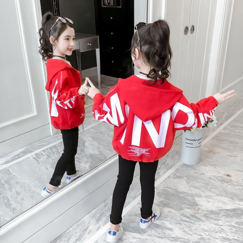 Áo Khoác Có Mũ Trùm Thời Trang Xuân Thu Hàn Quốc 2020 Mới Cho Bé Gái