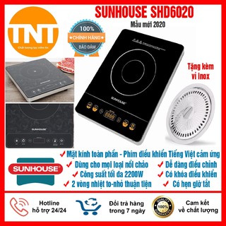 Bếp Hồng Ngoại Cao Cấp Sunhouse SHD6020 2200W, Công Suất Cao, Mặt Kính Cảm Ứng Siêu Bền