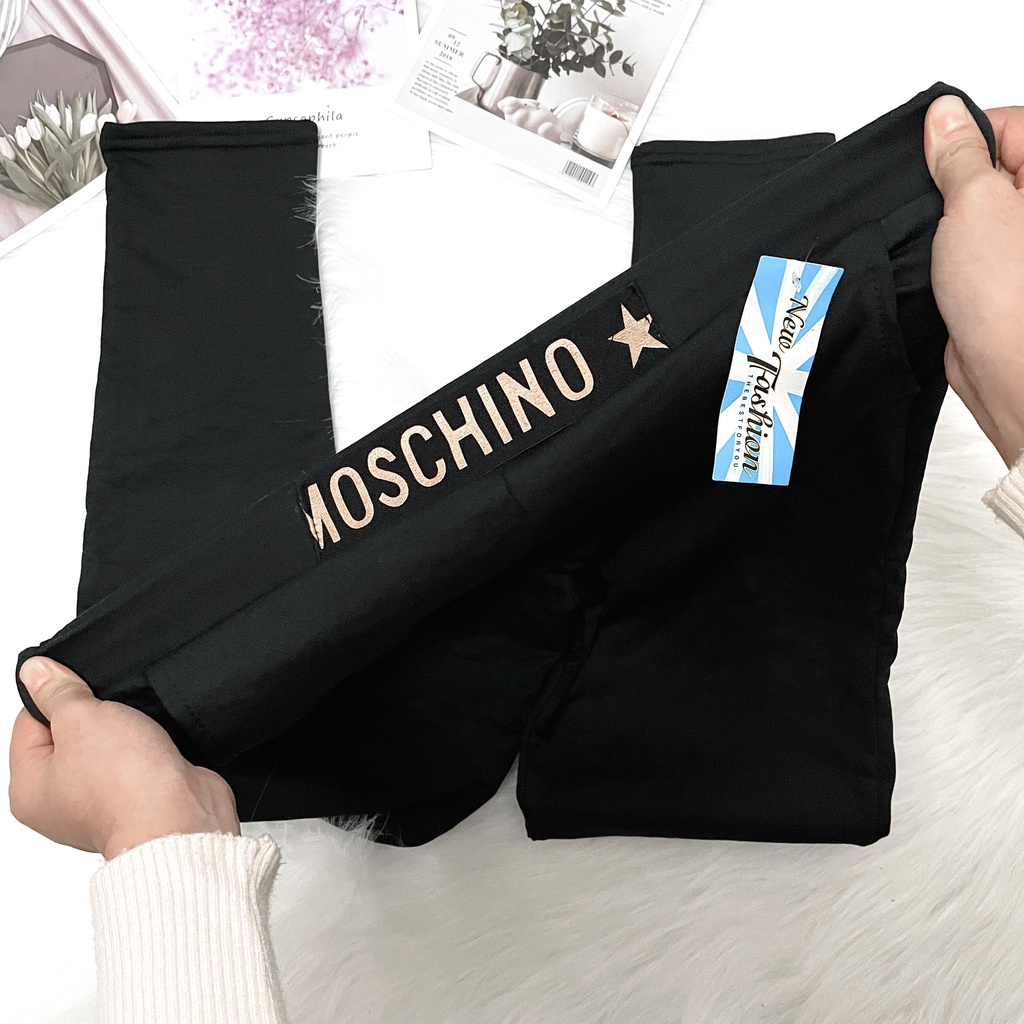 Quần Legging Nữ Dài Nâng Mông Giữ Nhiệt Lưng Cạp Cao Có Hoạ Tiết Leggin Thun Ôm Bó Vải Dày Dặn Màu Đen | BigBuy360 - bigbuy360.vn