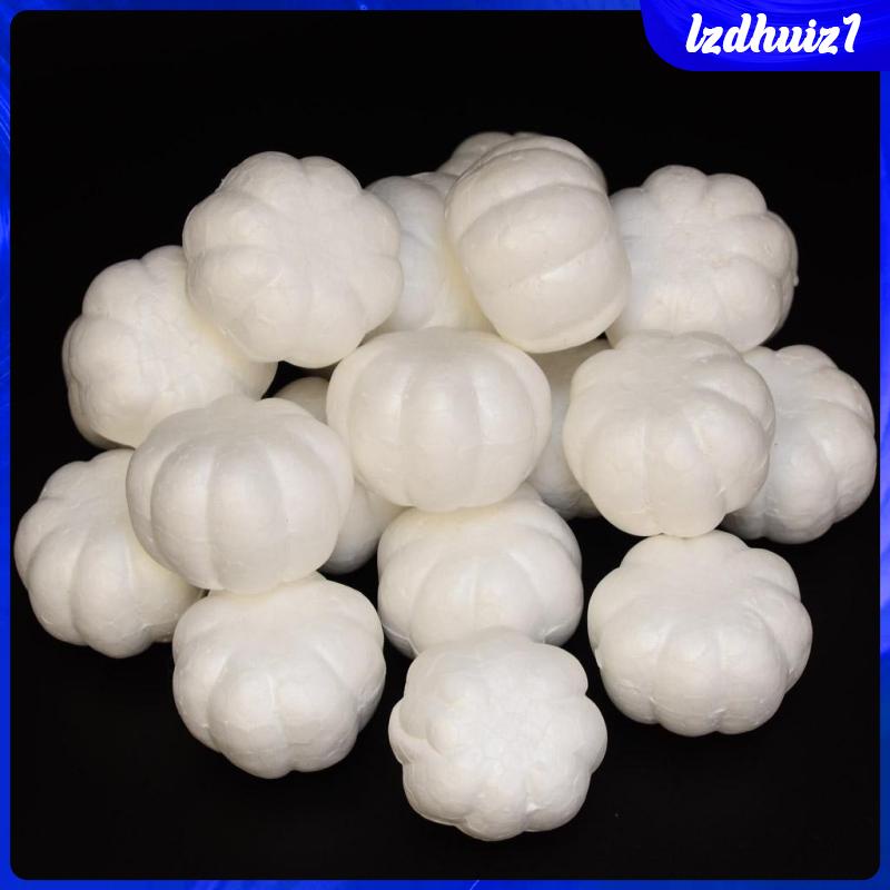 Bộ 20 Quả Bí Ngô Bằng Xốp Polystyrene Styrofoam Dùng Trang Trí Halloween