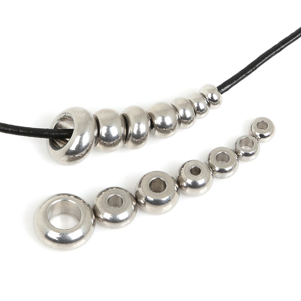 Hạt đệm tròn bóng bằng thép không gỉ dùng làm đồ trang sức phụ kiện thủ công