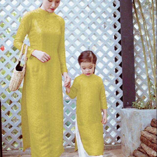 ÁO DÀI TƠ LỤA MẸ VÀ BÉ