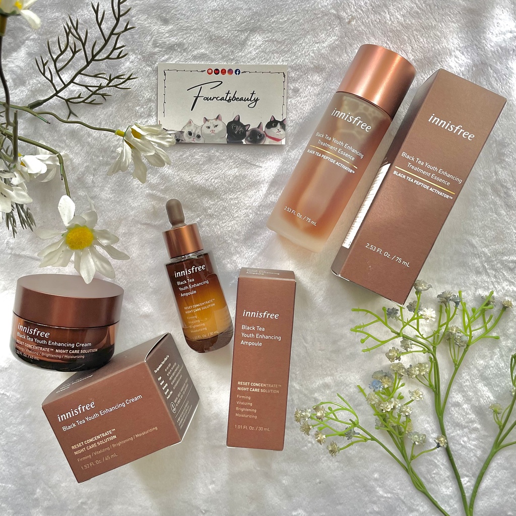 Bộ Sản Phẩm Chống Lão Hóa Cao Cấp Innisfree Black Tea Youth Enhancing