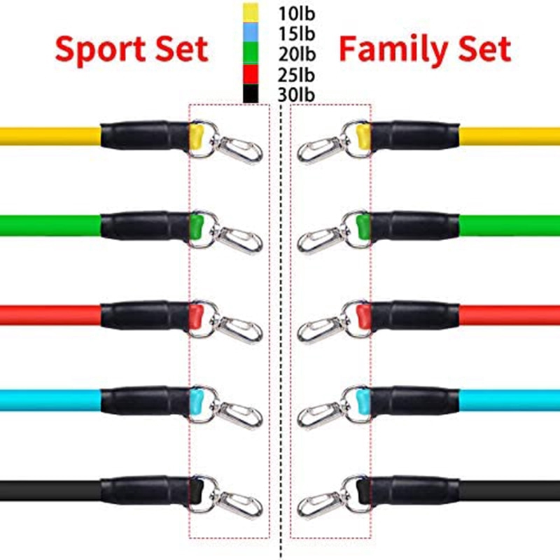 Set 11 Dây Kháng Lực Hỗ Trợ Các Bài Tập Thể Thao