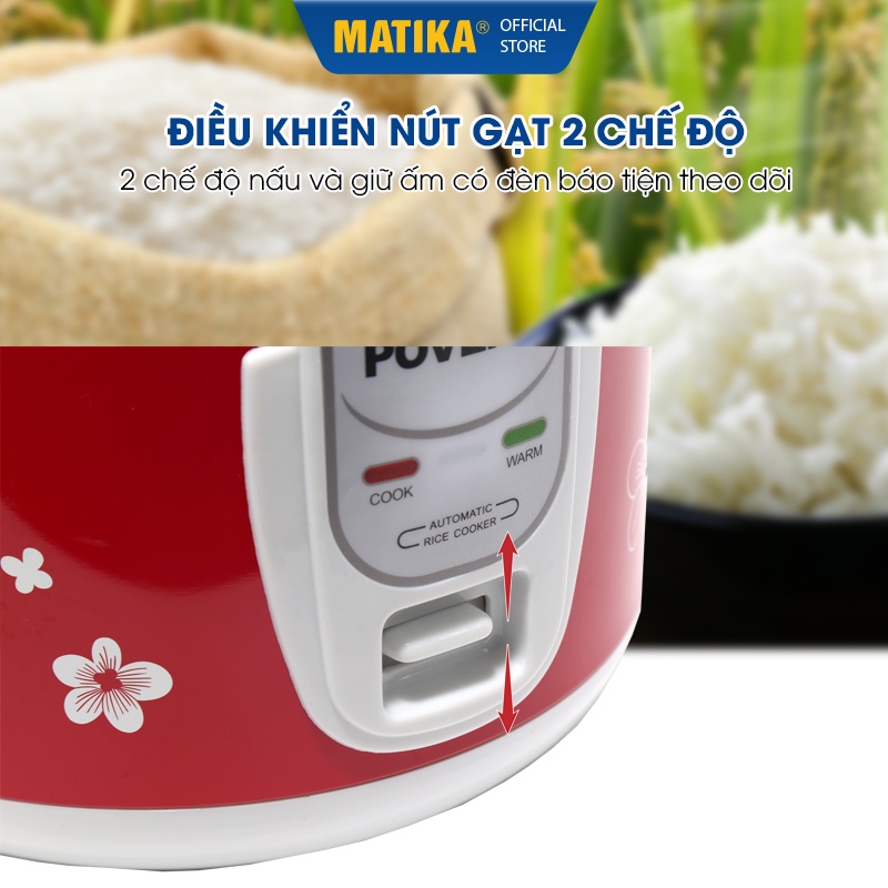 [Mã BMBAU50 giảm 10% đơn 99k] [Mã ELHADEV giảm 4% đơn 300K] Nồi Cơm Điện POVENA 1.5L PVN-1511