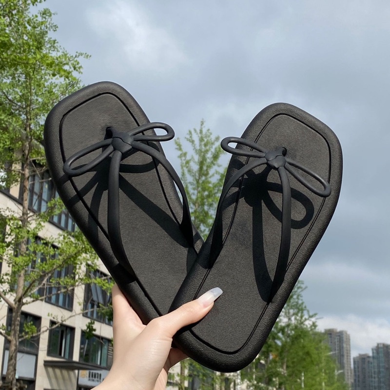 Dép kẹp, dép xỏ ngón quai nơ xinh xắn mẫu mới hottrend năm nay