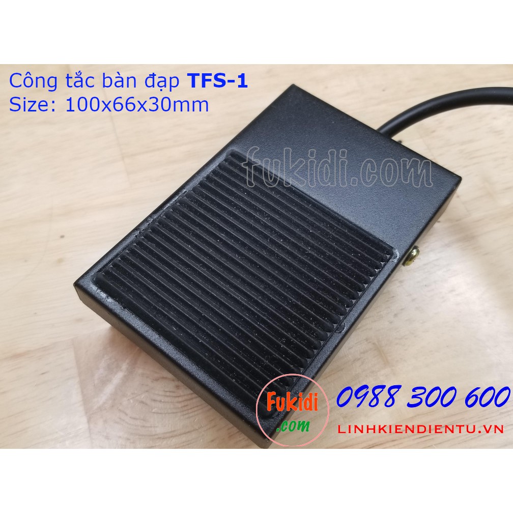 Công tắc bàn đạp TFS-1 250V-10A vỏ thép dùng cho máy may công nghiệp