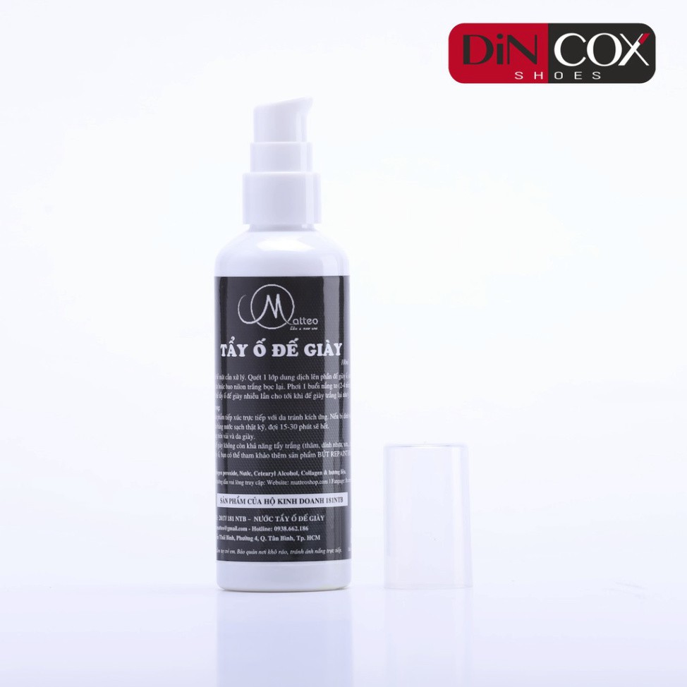 Gel Tẩy Ố Đế Giày Và Các Chi Tiết Cao Su Chuyên Dụng 100ml Dincox X Matteo Chính Hãng