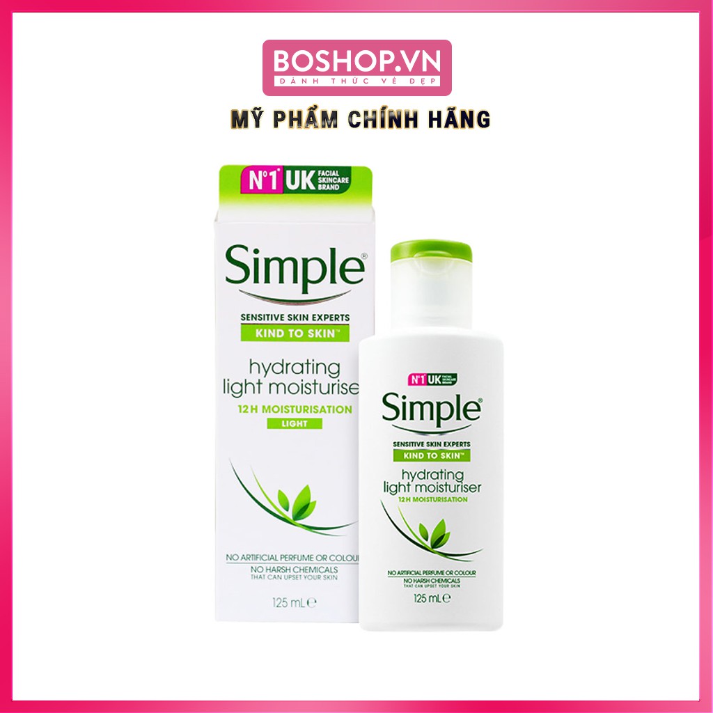 Kem Dưỡng Ẩm Simple Hydrating Light Moisturiser 125ml