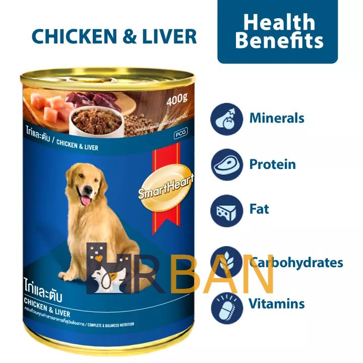𝗨𝗿𝗯𝗮𝗻_SMARTHEART_ PATE VỊ BÒ, GÀ &amp; GAN CHO CHÓ