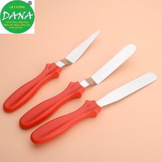 Bộ dao chét kem nhỏ đỏ 3 cái