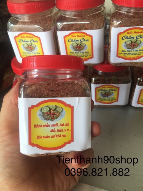 Chẩm chéo chấm hoa quả, thịt luộc