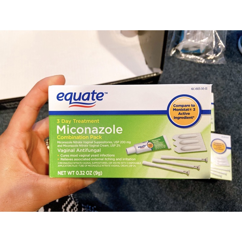 kem bôi trị các bệnh viêm-âm-đạo do NẤM Miconazole 3 Day Treatment Equate của Mỹ