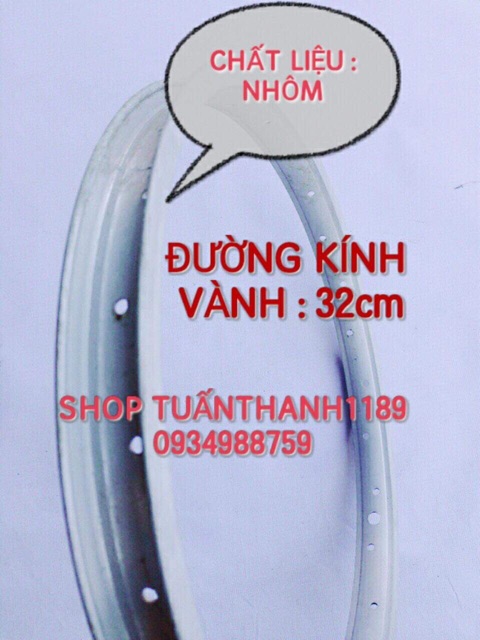VÀNH NHÔM XE ĐẠP 16 IN
