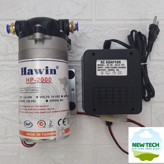 Máy phun sương hp-2000 kèm nguồn 29v hiệu hawin dùng béc phun sương bằng đồng từ số 1 đến số 8
