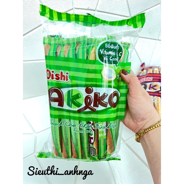 Snack Que Nhân Oishi Akiko gói 160g Đủ Vị