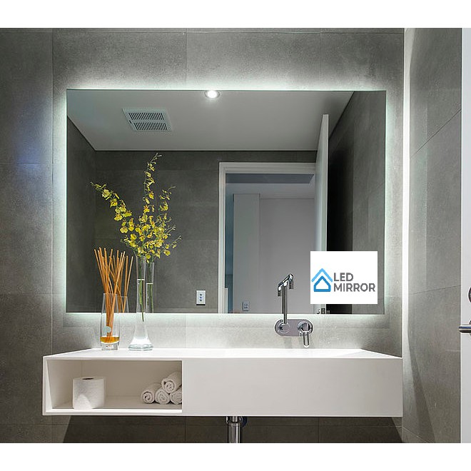 Gương chữ nhật hậu led-hắt led bàn trang điểm lavabo👄SALE OFF👄Gương led treo tường led hắt cho nhà tắm